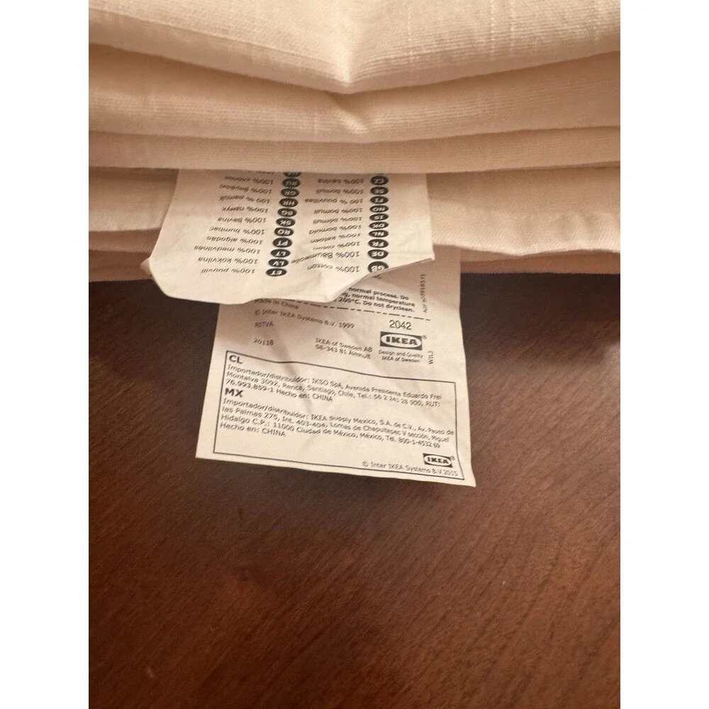 Ikea RITVA Curtains 2 Panels (1 pair) 100% Cotton (no Tie-Back) 56”x 96” White
